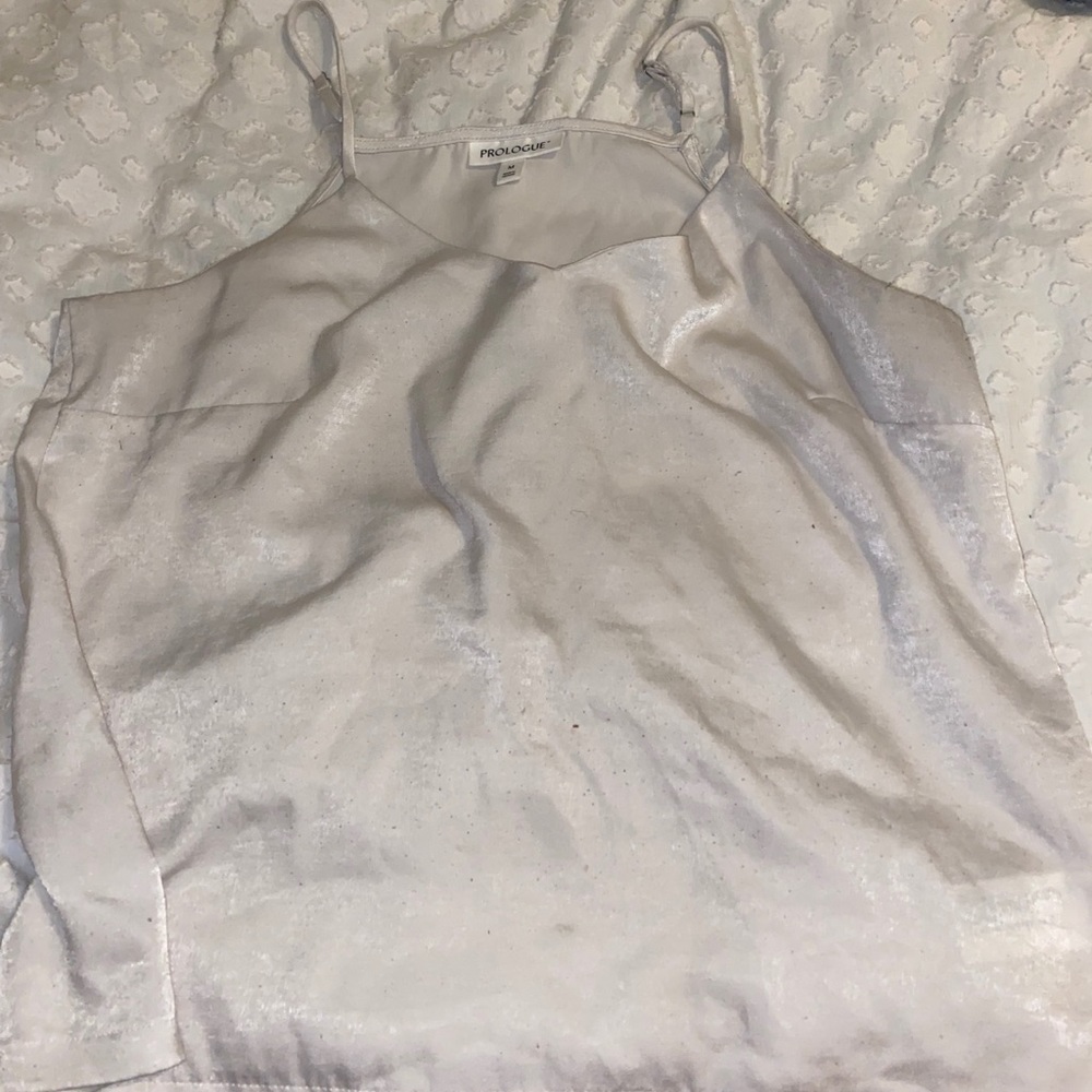 faux satin tank top